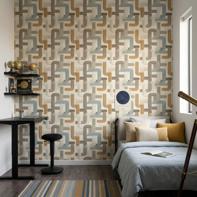 Papier peint Mid-Century, Textured Non-Pasted