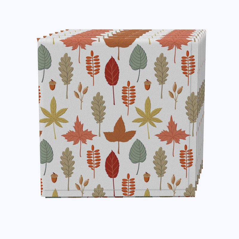 100% Cotton Fall Foliage Square Napkin