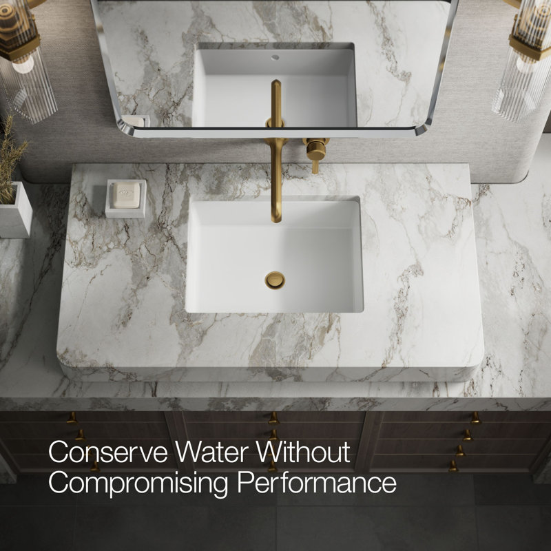 Occasion Sink Spout with Straight Design Wall Mount Bathroom Faucet with Drain Assembly, Vibrant Brushed Moderne Brass