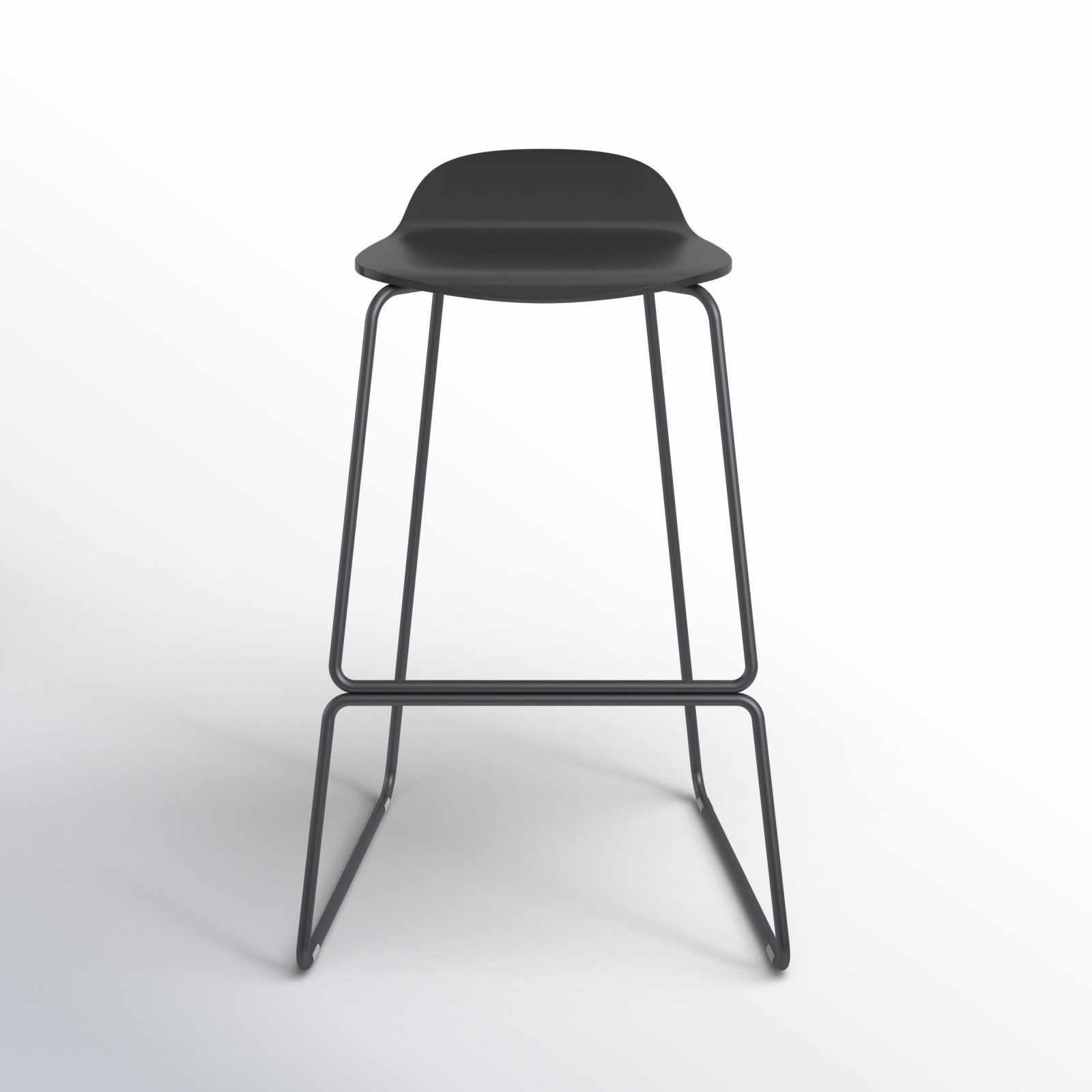 Upbeat Counter Stool with Metal Frame, Charcoal