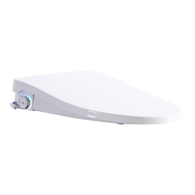 Siège de toilette de bidet ajustable et chauffant avec poignée latérale, nettoyage de nuit et automatique des buses - Nettoyage du poteau, fonctions de massage féminin, réglage précis de la position par télécommande, intelligent