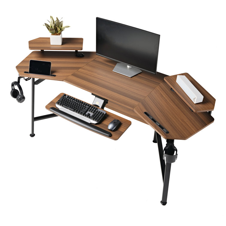 Homall 63'' Ergonomic Computer Desk with Mouse Pad, Gaming Desk with  Gamepad Bracket, Cup Holder & Reviews