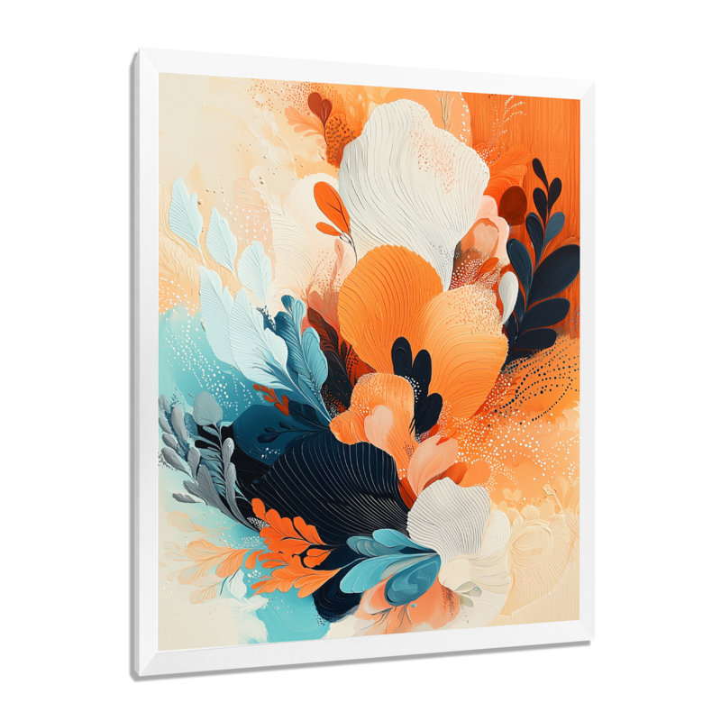 Angelina - reproductions d'art mural abstraites, Impression d'un seul cadre photo, H 20 po x l 12 po, Blanc