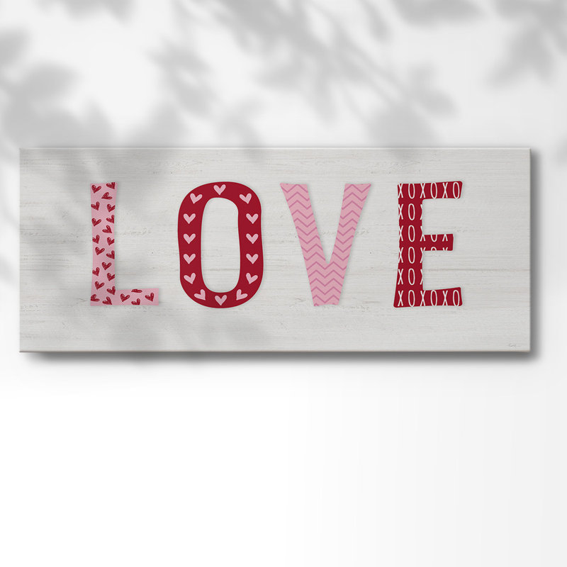 " Patterned Love ", 8" H x 20" W x 1.5" D