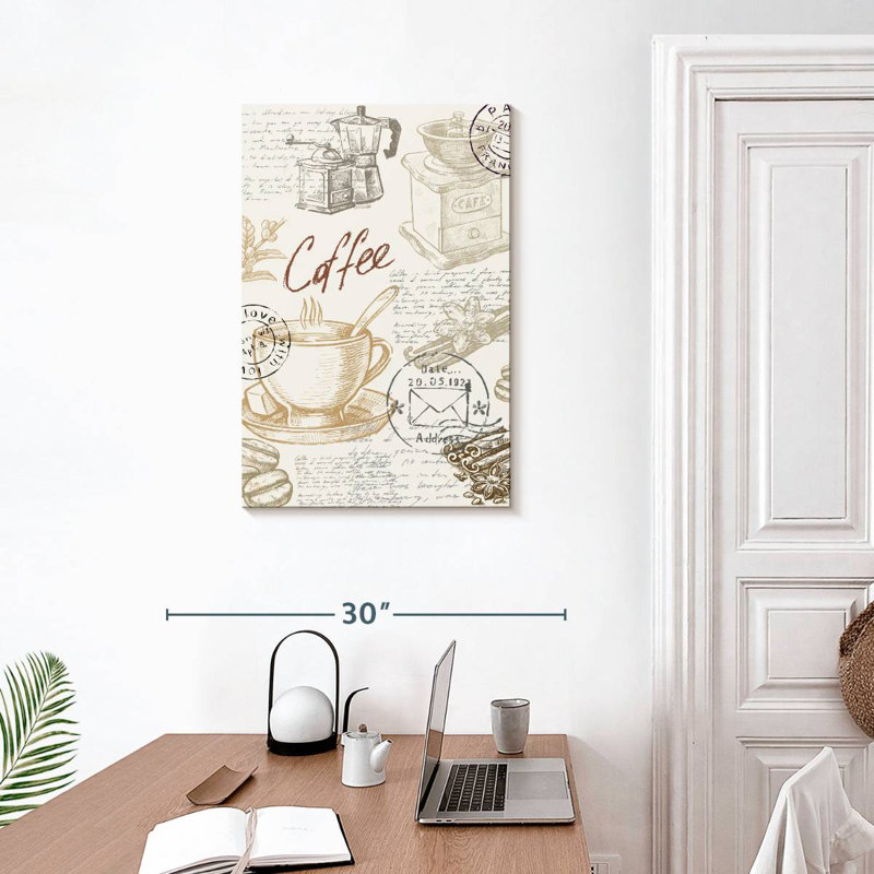 Café français rétro Yarlin, H 30 po x l 20 po