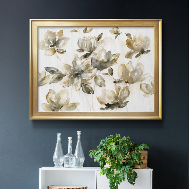 Natures Dance - peinture encadrée, Toile avec cadre or, H 30,5 po x l 42,5 po x P 1,5 po