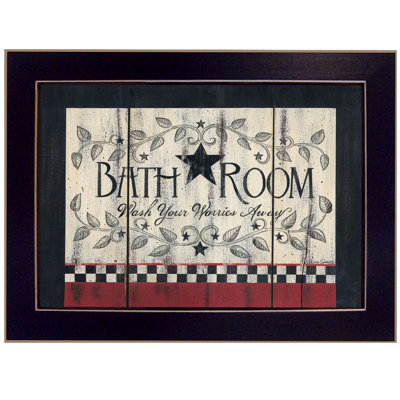 Bathroom Framed Wall Art, Bathroom Wall Décor Framed Print by Linda Spivey