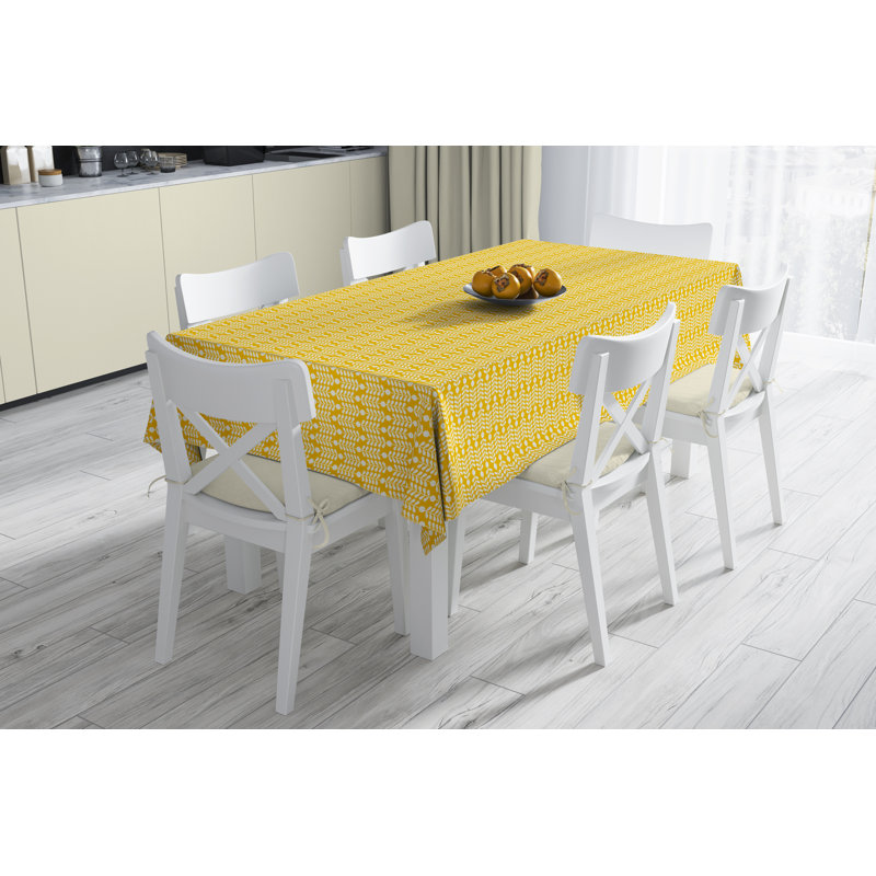 Chemin de table à chevrons, 90 po x 14 po, Jaune