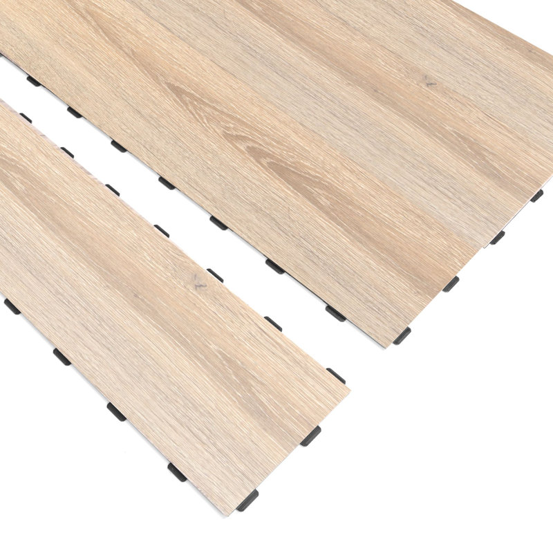 Carreaux de sol en vinyle 6 "x 36" x 5mm, Teck de Bali
