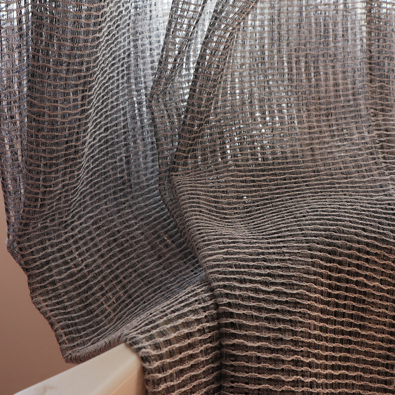 Panneau de rideau simple à œillets Myrto, Gris / Blanc, L 80,00 po x L 95,00 po