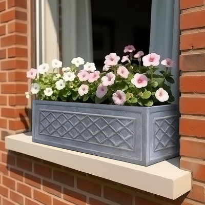 Stone Window Box Planter