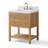 Capri 28" Solid Wood Single Sink Bathrom Vanity with 2" Thassos White Quartz Countertop-800622766-776586035