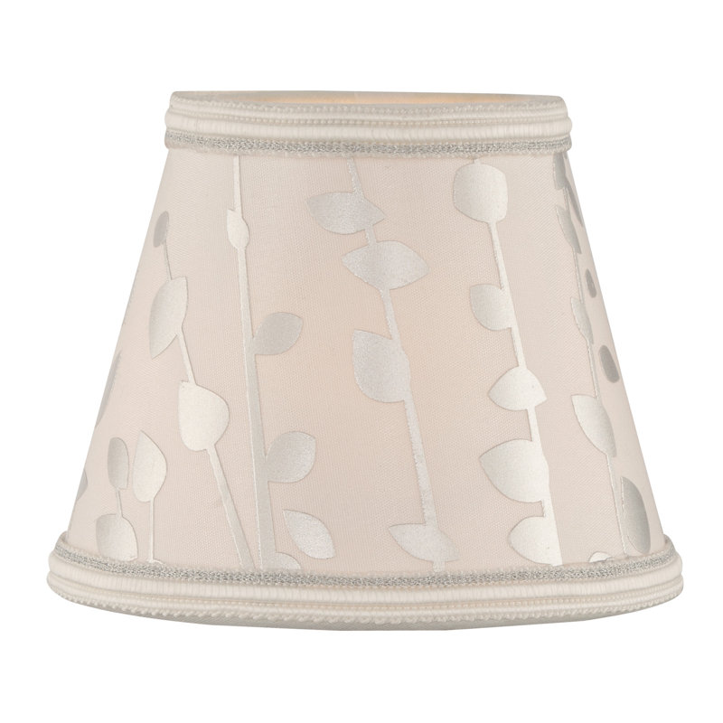Abat-jour en tissu cloche candélabre en Ivoire, H 4 po x l 5 po x P 5 po