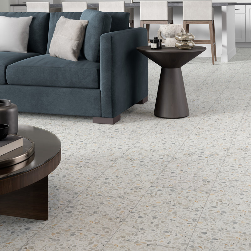 Fragmento™ 12 In. X 24 In. Matte Porcelain Floor And Wall Tile (15.5 Sq. Ft./Case), White Large Speckle