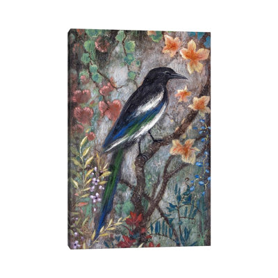 Magpie by Lisa Marie Kindley - Wrapped Canvas Painting