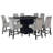 Taaha 9-piece Square Counter Height Dining Table Set Grey-379497298