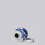 Petit pot rond en porcelaine bleue et blanche pour enfants