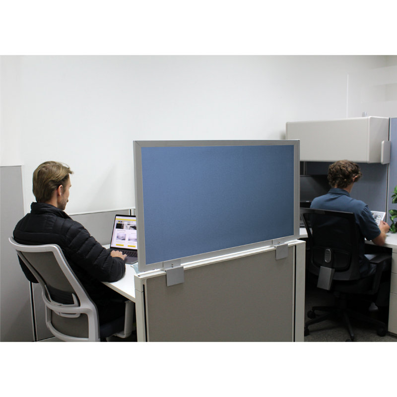 Panneau d'intimité acoustique avec petit support, En aluminium, Twilight, H 18 po x l 66 po x p 0,63 po