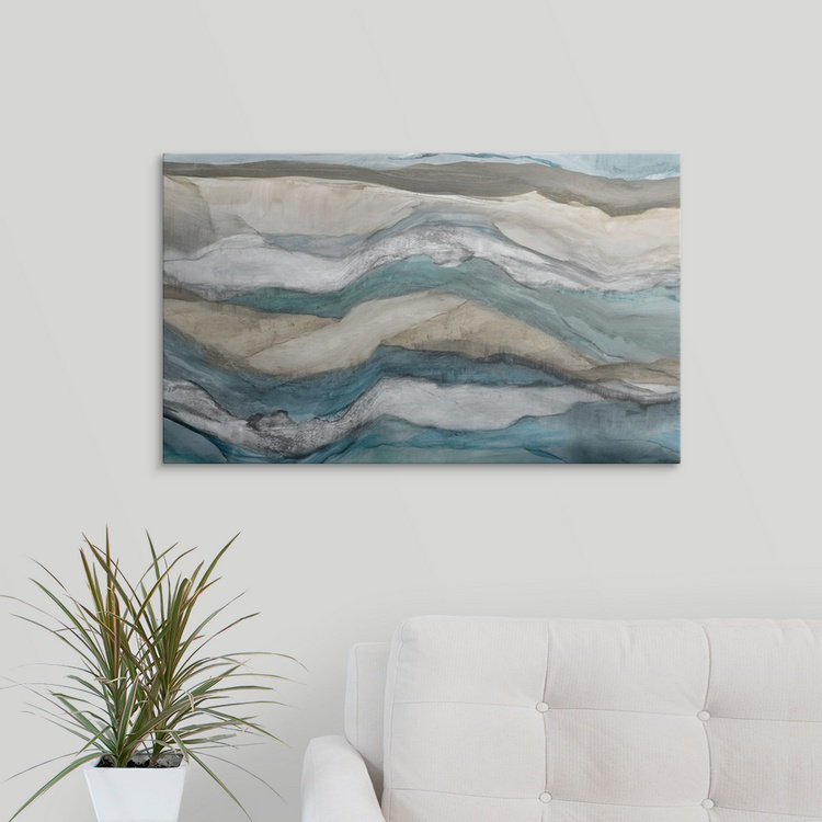 «Funkley Waves» par Pi Studio - impression, H 15 po x l 24 po x p 1,5 po, Toile