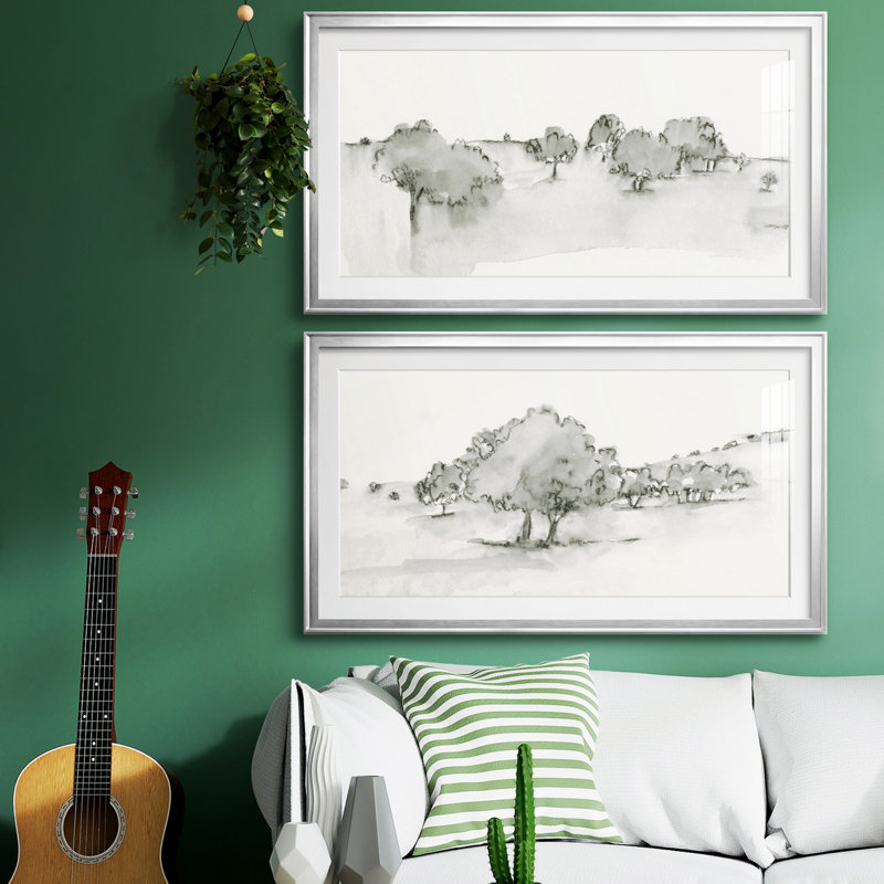 Scénique Scribble I - reproduction encadrée de qualité supérieure - prête à être accrochée, H 14,5 po x l 26,5 po x P 1 po