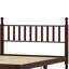 Grand lit en bois, tête de lit gourde, look rétro, plateforme en noyer, lit plateforme stable avec design, structure en bois, couleur