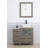 36" Single Bathroom Vanity with Engineered Marble Top with Mirror-109234206