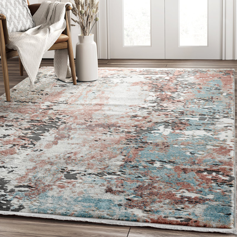 Abstract Indoor Rug, Rectangle 4' x 6'