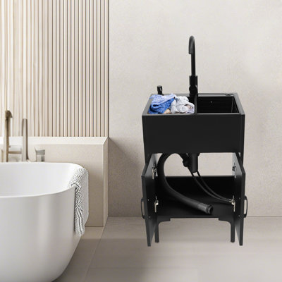 Laundry Sink With Faucet And Cabinet