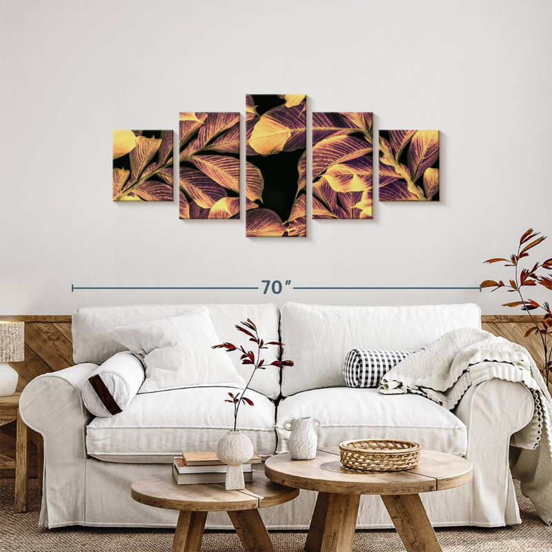 Feuilles urbaines, H 24 po x l 55 po
