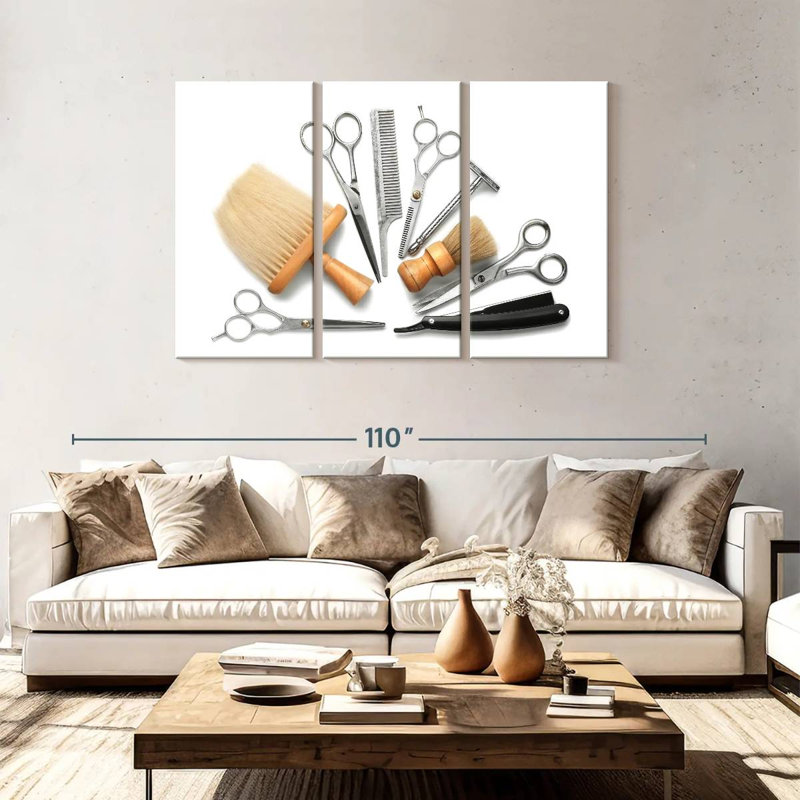 Barber Shop Necessities, 48" H x 74" W