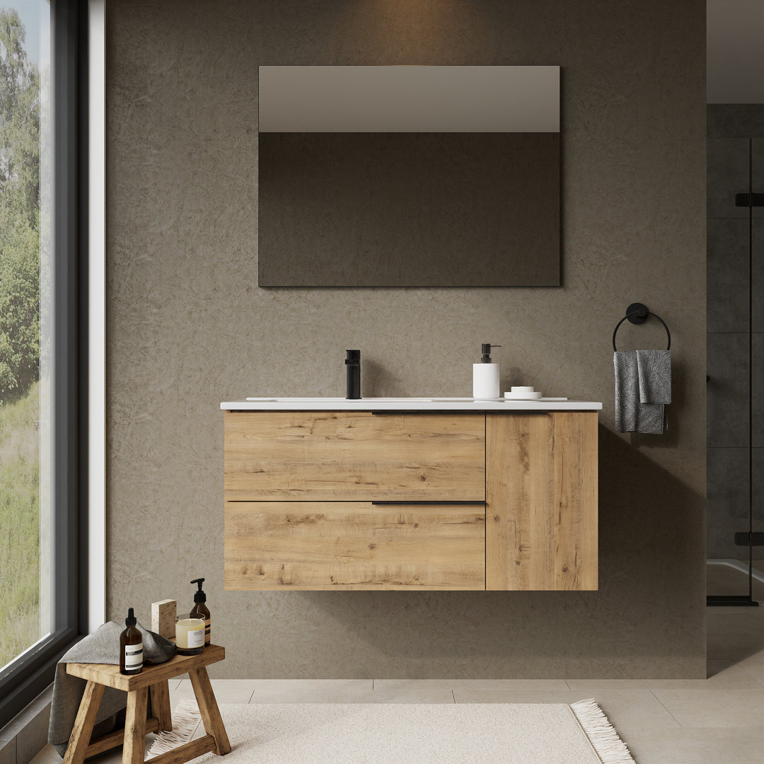 Sahanna Ostippo Wall Hung Vanity Unit With Lira Offset Basin - 1000mm
