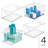 Small Stackable Plastic Bathroom Storage Bin with Handles - Organizer Bin for Bathroom Countertop or Vanity