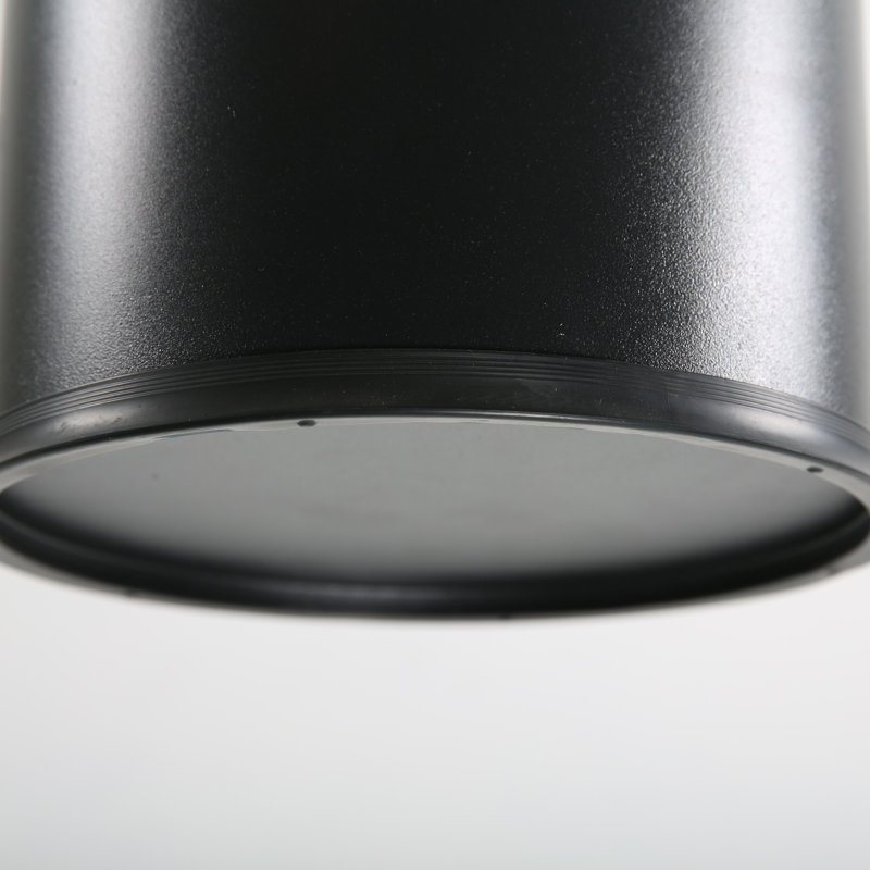 Black Stainless Steel Cylinder Office Waste Basket