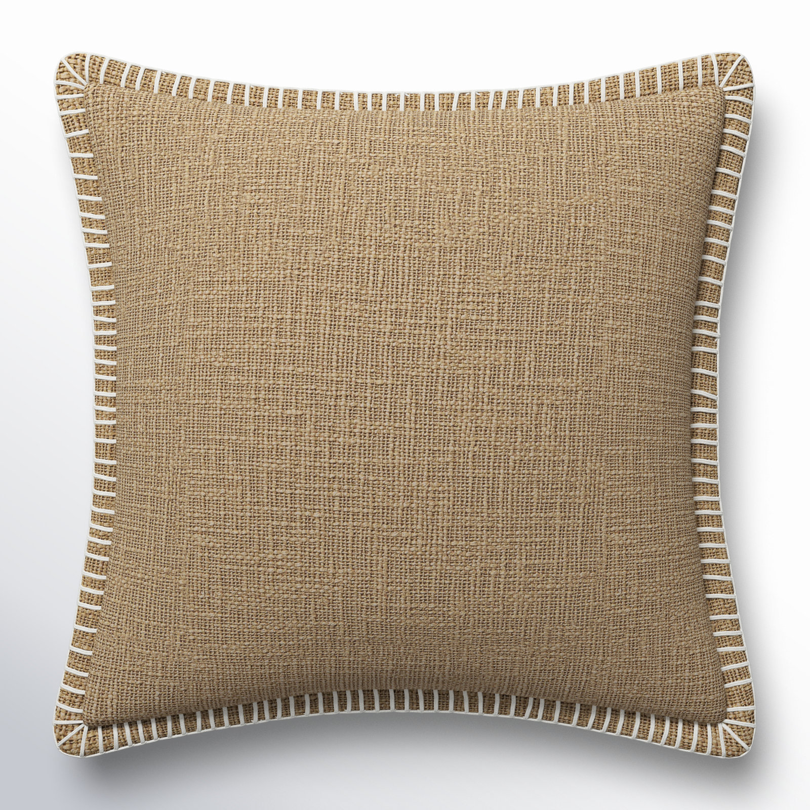 Fernande 22" x 22" Cotton Pillow Cover, Navy, No Fill, 22" H x 22" W x 1" D