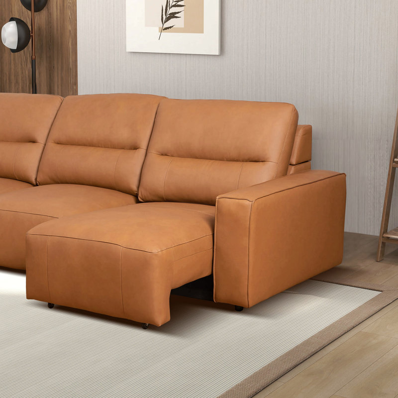 Canapé triple convertible Grant - Cuir cognac