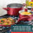 T-fal Essentials Non-stick Cookware, 3 Quart Saucepan, Red