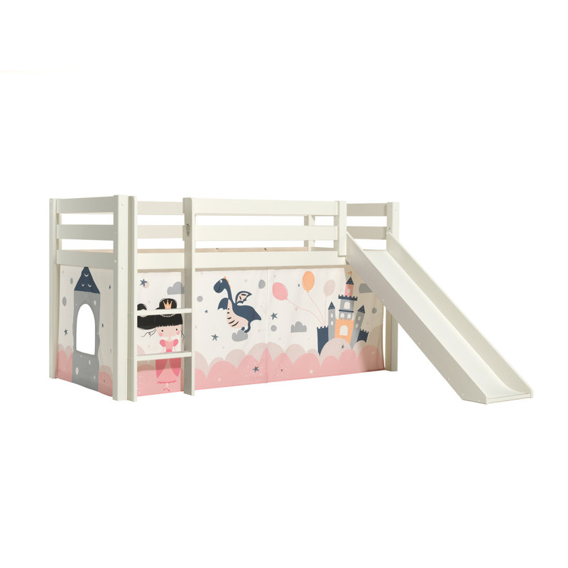 Pino European Single (90 x 200cm) Mid Sleeper Loft Bed Bed by Vipack, White