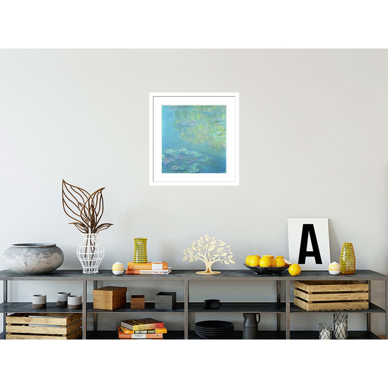 «Waterlilies» par Claude Monet, impression giclée encadrée, H 24,39 po x l 23,5 po