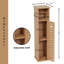 Compact Toilet Paper Storage Cabinet with Dispenser, Holds Up to 6 Rolls, Natural - Trinidad Collection