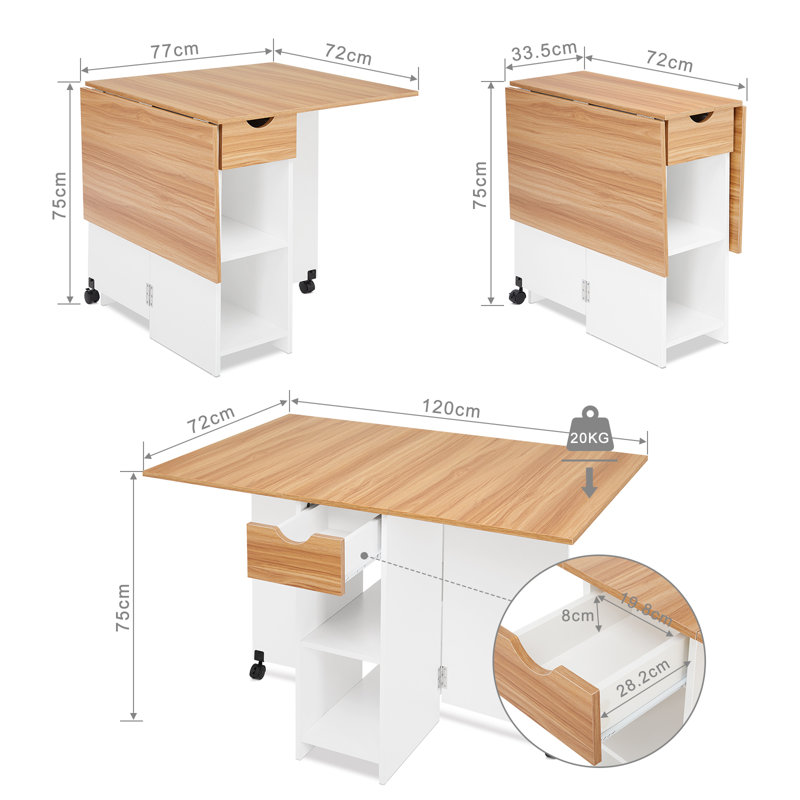 Friedhorst Trestle Dining Table, White, Red Oak