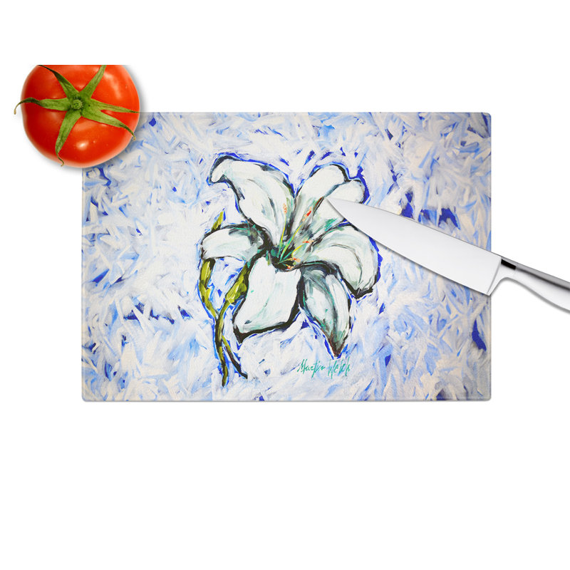 Lily Glass Cutting Board