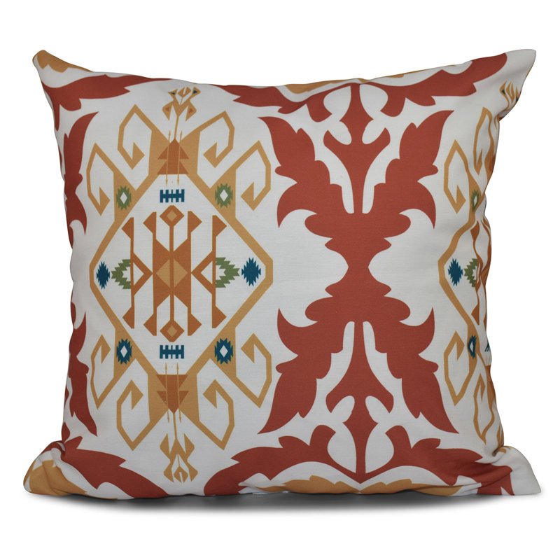 Housse et insert de coussin carré Happy Hippy, 18 po x 18 po, Corail