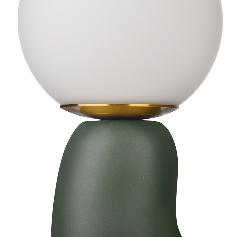 Lampe de chevet en verre Pony Rahil 8,66 "x 14,56", Vert