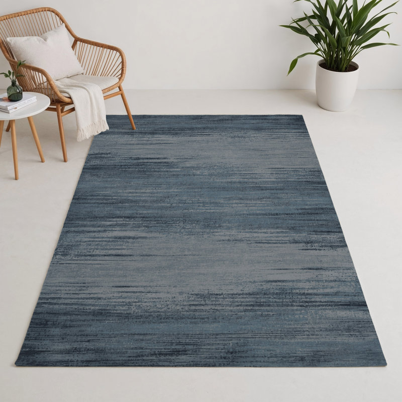 Tapis gris abstrait intérieur et extérieur, Rectangle 5 pi x 7 pi