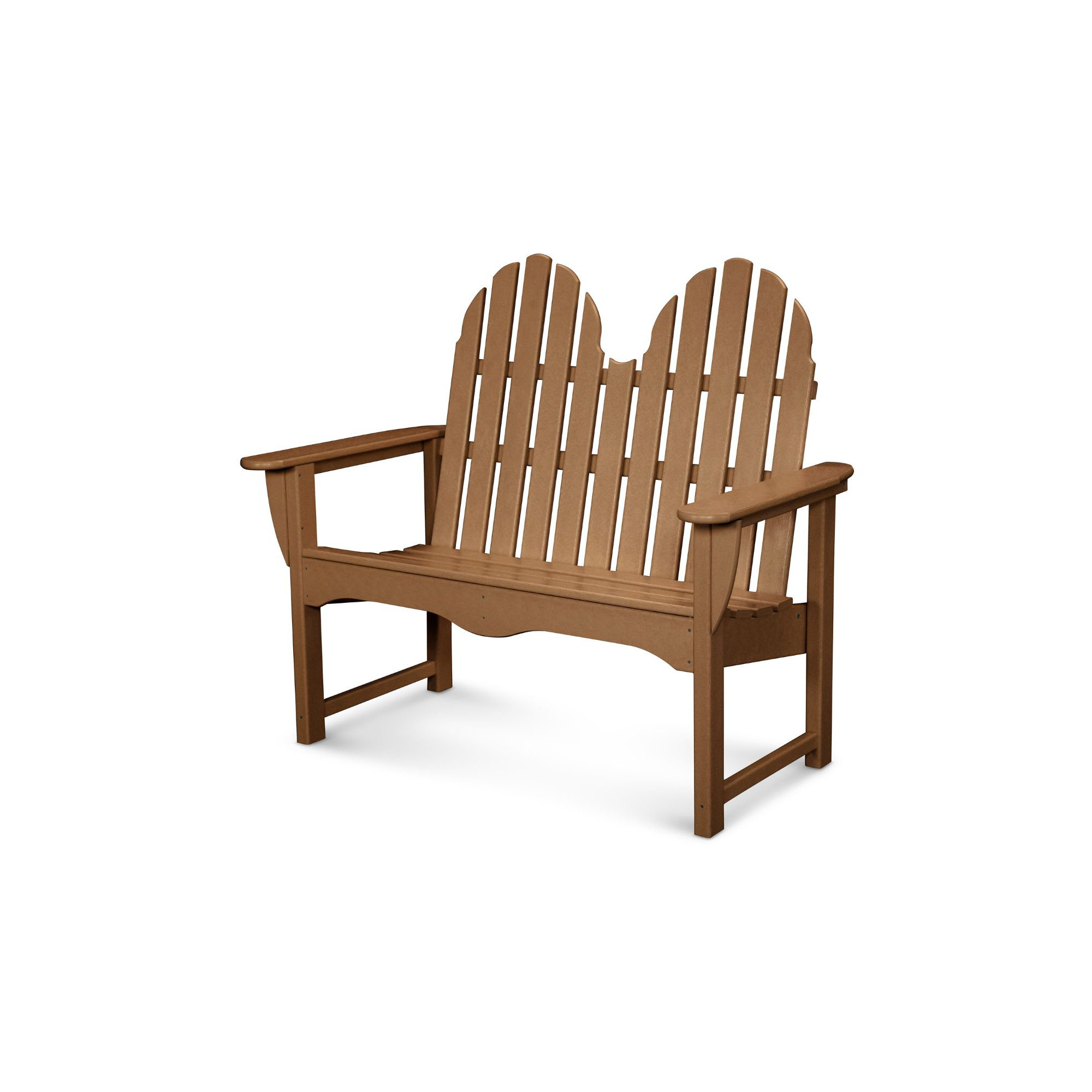 POLYWOOD Classic Adirondack 48" Bench, Dark Teak
