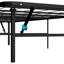 Structure de lit pliable en acier noir, taille simple, sans outil