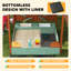 HOMCOM 285.75cm x 325.12cm Fir Wood Square Sandbox with Cover