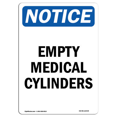 Empty Medical Cylinders Sign