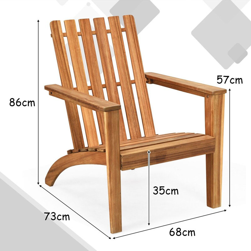 Outdoor Adirondack Chair, Brown