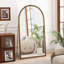 Miroir pleine longueur rétro en fer avec pieds de soutien, pour le salon, la chambre à coucher (doré)-1976680944-1976680946